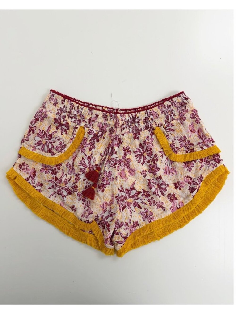 POUPETTE ST BARTH BOXER LULU V YELLOW CACTUS Viscose Sz Small NWT